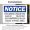 Signmission Children Under The Age Of Pool Spa, 14 in W x Rectangle, Vinyl Decal OS-2PACK-NS-D-1014-L-15340 - alternate 3